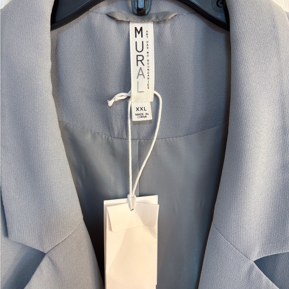 Size XXL Mural Gray Blazer Professional Tailored Suit Jacket - Picture 4 of 4